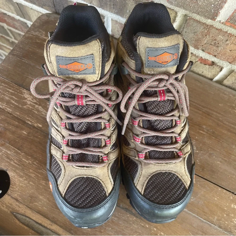 Merrell Women’s Moab 2 Mid, Waterproof Hiking Boots, Size 6, Steel‎ Toe sb3